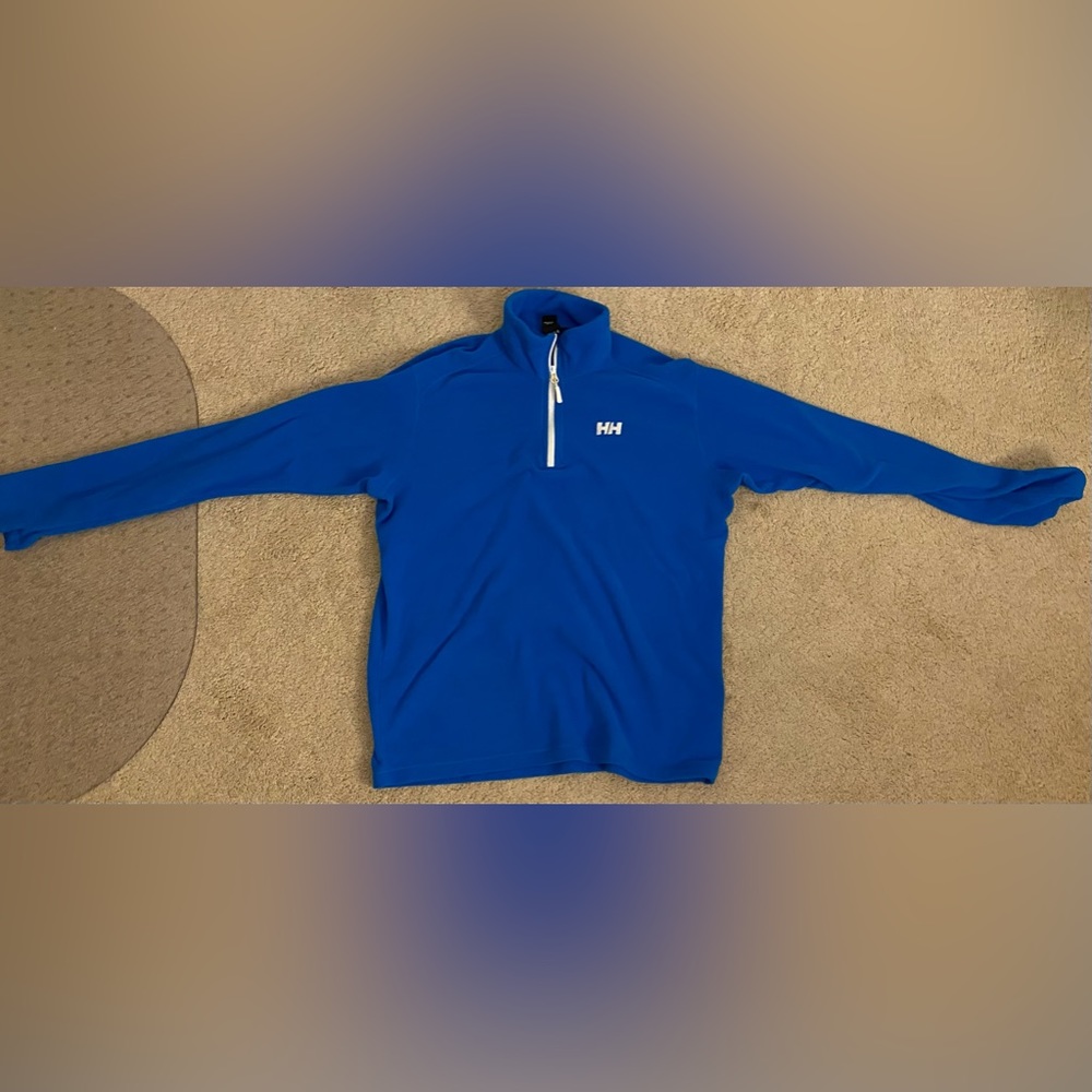 Helly Hansen Mens Large Long Sleeve Quarter-Zip Fleece Pullover